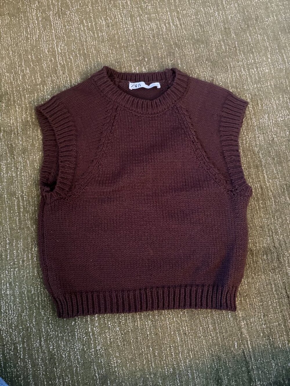 Zara Brown Knit Vest